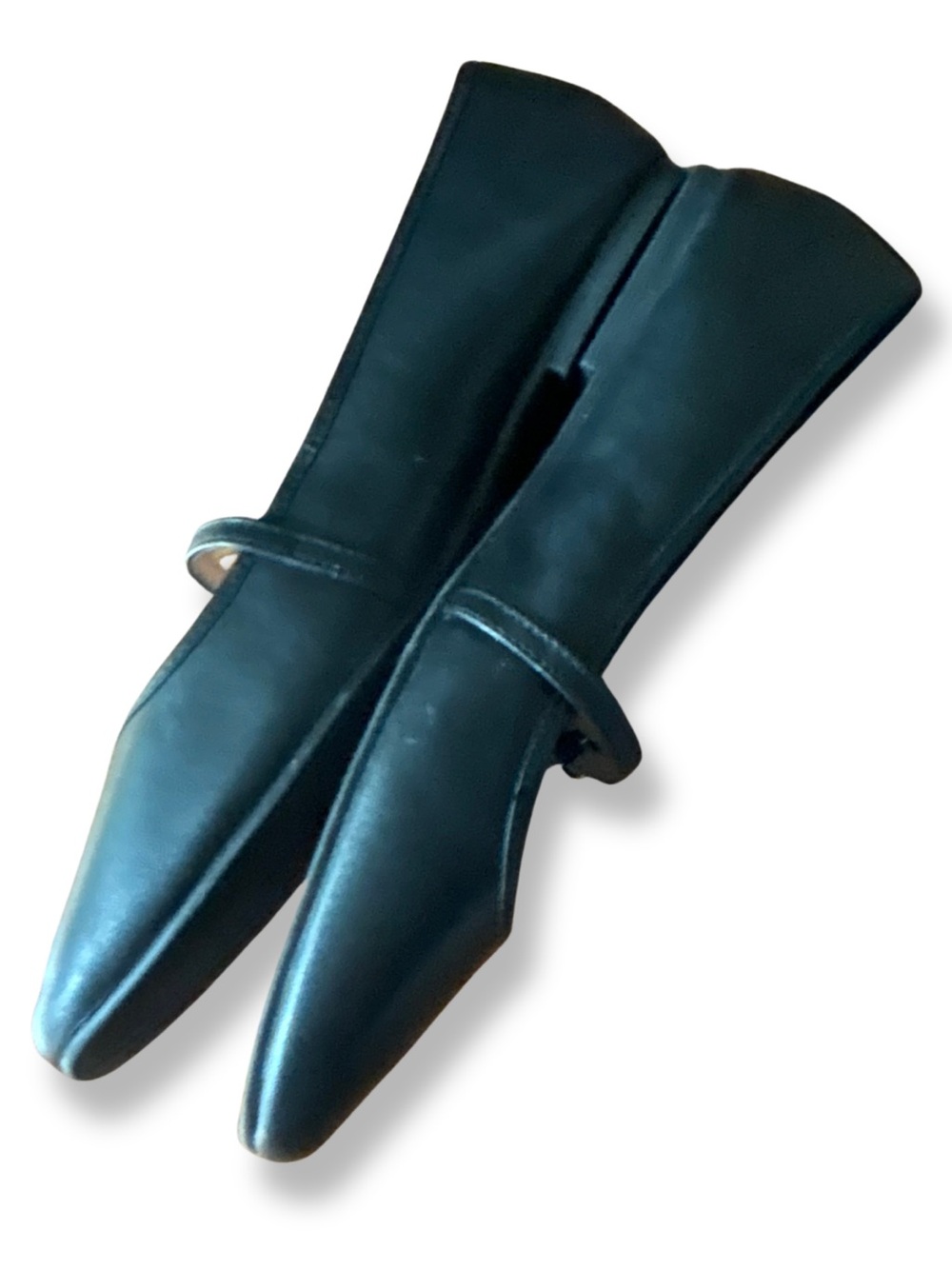 Cole Haan Black Leather Mary Jane Flats with Strap - Picture 8 of 10